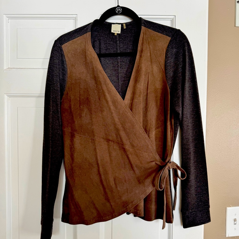 Ecru wrap top